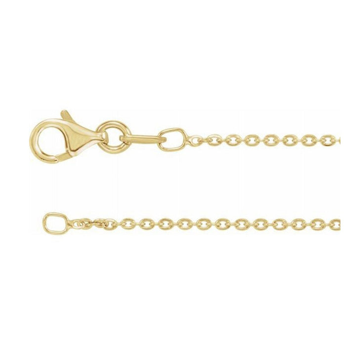 18K Yellow Gold-Plated Sterling Silver 1.4 mm Diamond-Cut Cable Chain