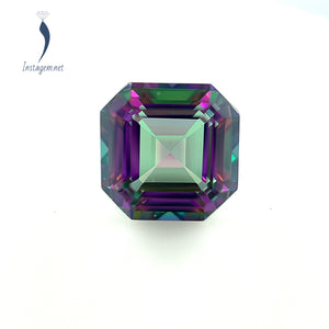 Natural Loose Asscher Mystic Green Topaz