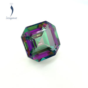 Natural Loose Asscher Mystic Green Topaz