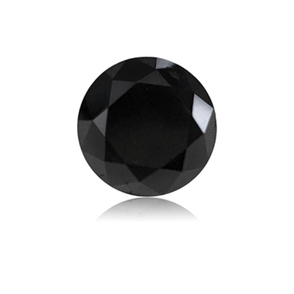 2.34 Cts Treated Fancy Black Diamond AA Quality Round Cut