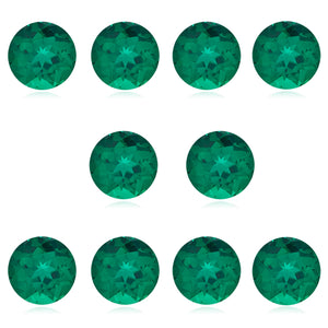 0.10 Cts of 1.50x1.50 mm Lab Created Emerald Round Parcel ( 10 pcs )