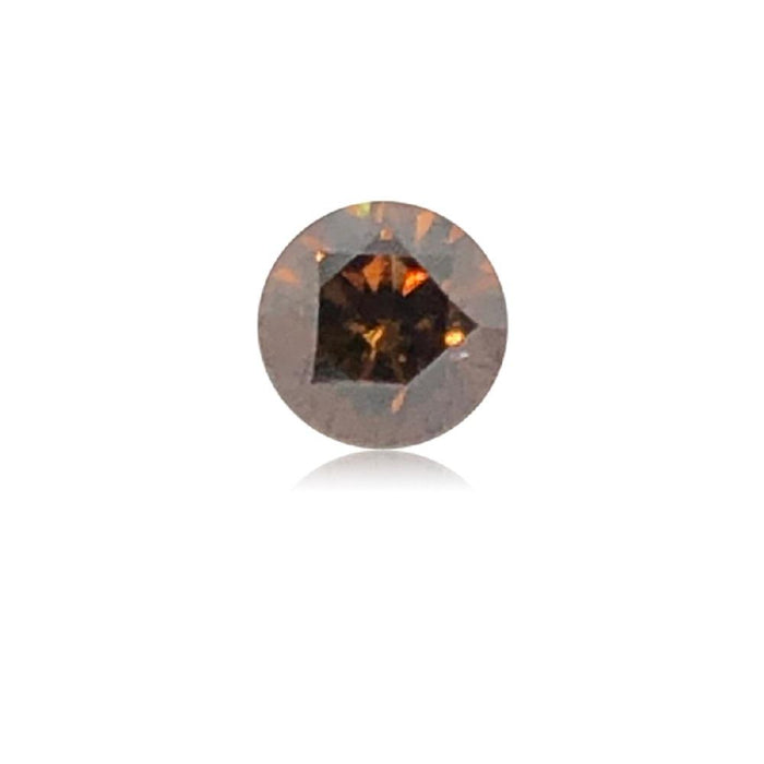 0.87 Cts Natural Fancy Brown Diamond VS2 Quality Round Cut