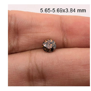 0.82 Cts Natural Fancy Brown Diamond SI2 Quality Round Cut