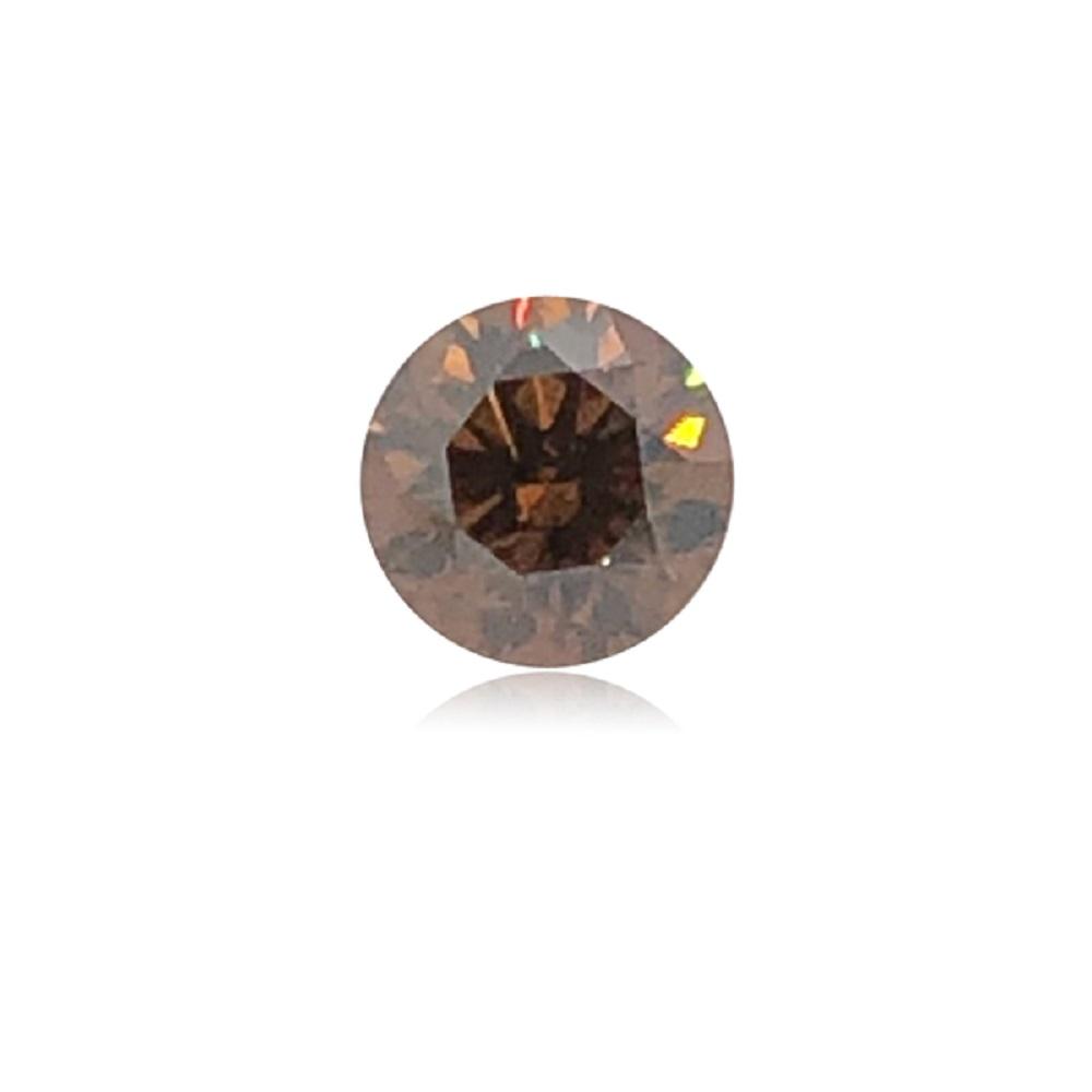0.82 Cts Natural Fancy Brown Diamond SI2 Quality Round Cut
