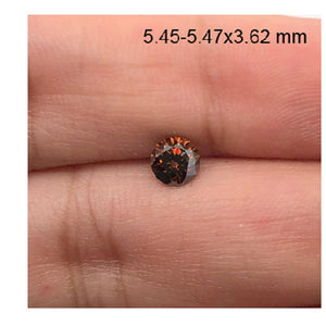 0.71 Cts Natural Fancy Brown Diamond SI1 Quality Round Cut