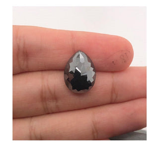 14.52 Cts Natural Fancy Black Diamond AAA Quality Pear Cut