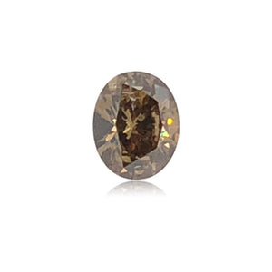 0.59 Cts Natural Fancy Brown Diamond I2 Quality Oval Cut