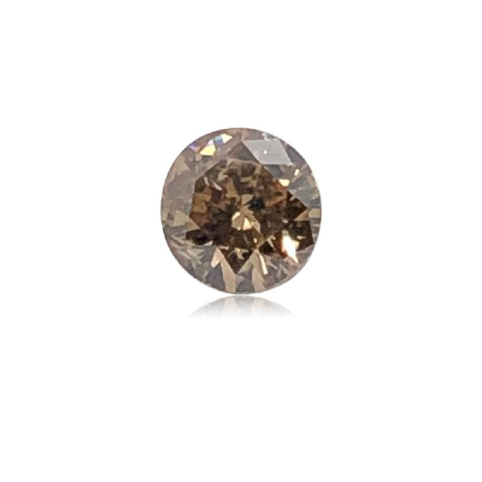 0.51 Cts Natural Fancy Brown Diamond I2 Quality Round Cut
