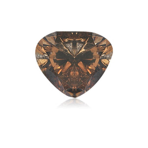 0.49 Cts Natural Fancy Brown Diamond VS2 Quality Heart Cut