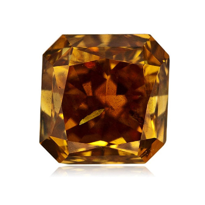 0.55 Cts Natural Fancy Brown Diamond I2 Quality Cut-Cornered Square Modified Brilliant Cut