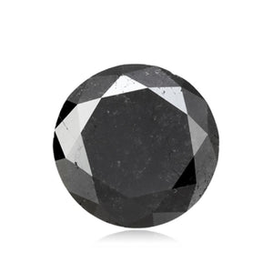 11.28 Cts Treated Fancy Black Diamond AAA Quality Round Cut