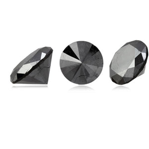 11.28 Cts Treated Fancy Black Diamond AAA Quality Round Cut