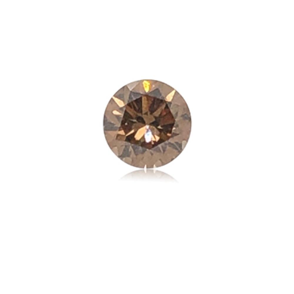 0.42 Cts Natural Fancy Brown Diamond SI1 Quality Round Cut