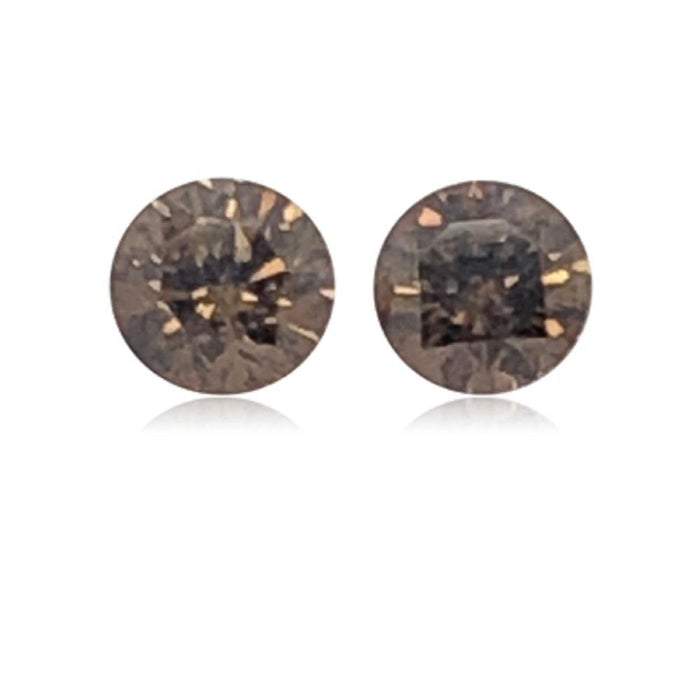 0.40 Cts Natural Fancy Pair Brown Diamond SI1 Quality Round Cut