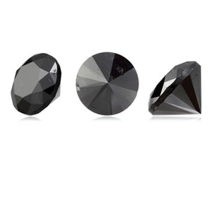 1.72 Cts Treated Fancy Black Diamond AAA Quality Round Cut