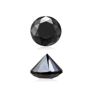0.99 Cts Treated Fancy Black Diamond AAA Quality Round Cut