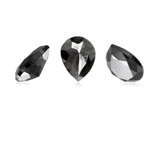 1.27 Cts Natural Fancy Black Diamond AAA Quality Pear Cut