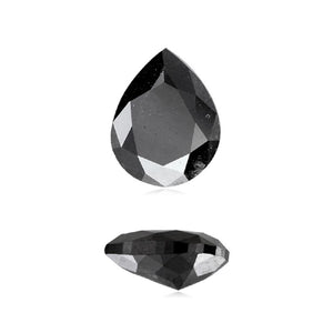 1.27 Cts Natural Fancy Black Diamond AAA Quality Pear Cut
