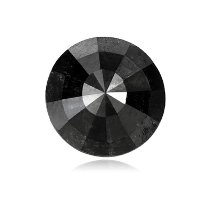 0.37 Cts Natural Fancy Black Diamond AA Quality Round Rose Cut