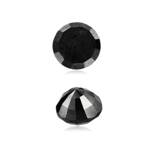0.37 Cts Natural Fancy Black Diamond AA Quality Round Rose Cut