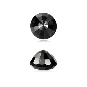 0.37 Cts Natural Fancy Black Diamond AA Quality Round Rose Cut