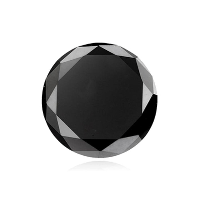 1.11 Cts Treated Fancy Black Diamond AAA Quality Round Cut