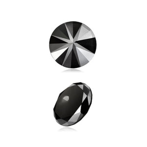 1.11 Cts Treated Fancy Black Diamond AAA Quality Round Cut