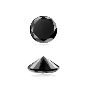 1.11 Cts Treated Fancy Black Diamond AAA Quality Round Cut