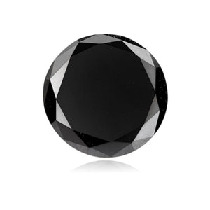 1.23 Cts Treated Fancy Black Diamond AAA Quality Round Cut