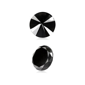 1.23 Cts Treated Fancy Black Diamond AAA Quality Round Cut