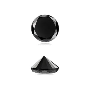 1.23 Cts Treated Fancy Black Diamond AAA Quality Round Cut