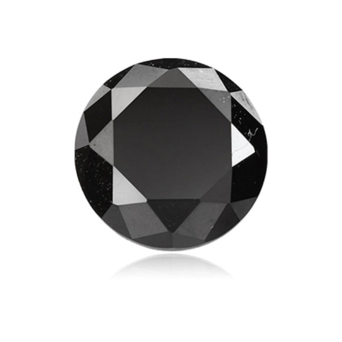 0.75 Cts Treated Fancy Black Diamond AAA Quality Round Cut