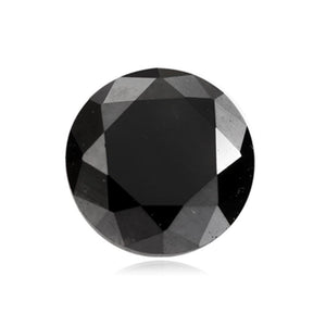 0.63 Cts Treated Fancy Black Diamond AAA Quality Round Cut