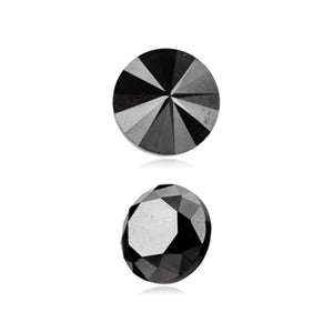 0.63 Cts Treated Fancy Black Diamond AAA Quality Round Cut