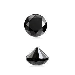 0.63 Cts Treated Fancy Black Diamond AAA Quality Round Cut
