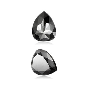 1.38 Cts Natural Fancy Black Diamond AAA Quality Pear Cut