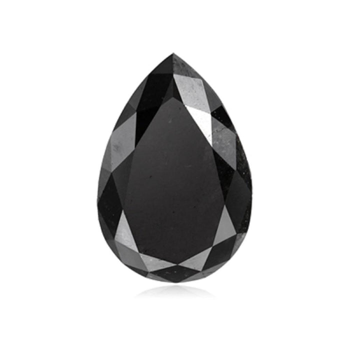 2.97 Cts Treated Fancy Black Diamond AA Quality Pear Cut