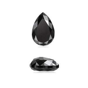 2.97 Cts Treated Fancy Black Diamond AA Quality Pear Cut