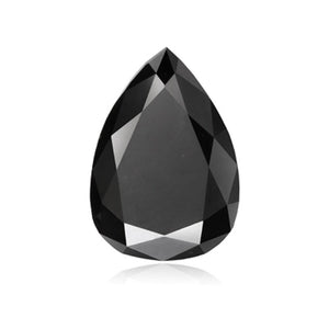 1.34 Cts Natural Fancy Black Diamond AAA Quality Pear Cut