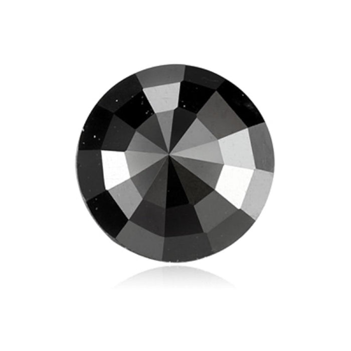 0.15 Cts Natural Fancy Black Diamond AA Quality Round Rose Cut