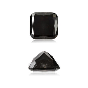 1.52 Cts Natural Fancy Black Diamond AAA Quality Cushion Cut