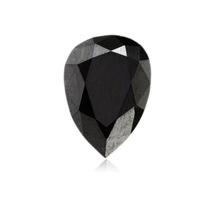 0.57 Cts Natural Fancy Black Diamond AAA Quality Pear Cut