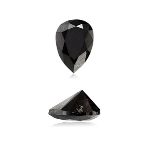 0.57 Cts Natural Fancy Black Diamond AAA Quality Pear Cut