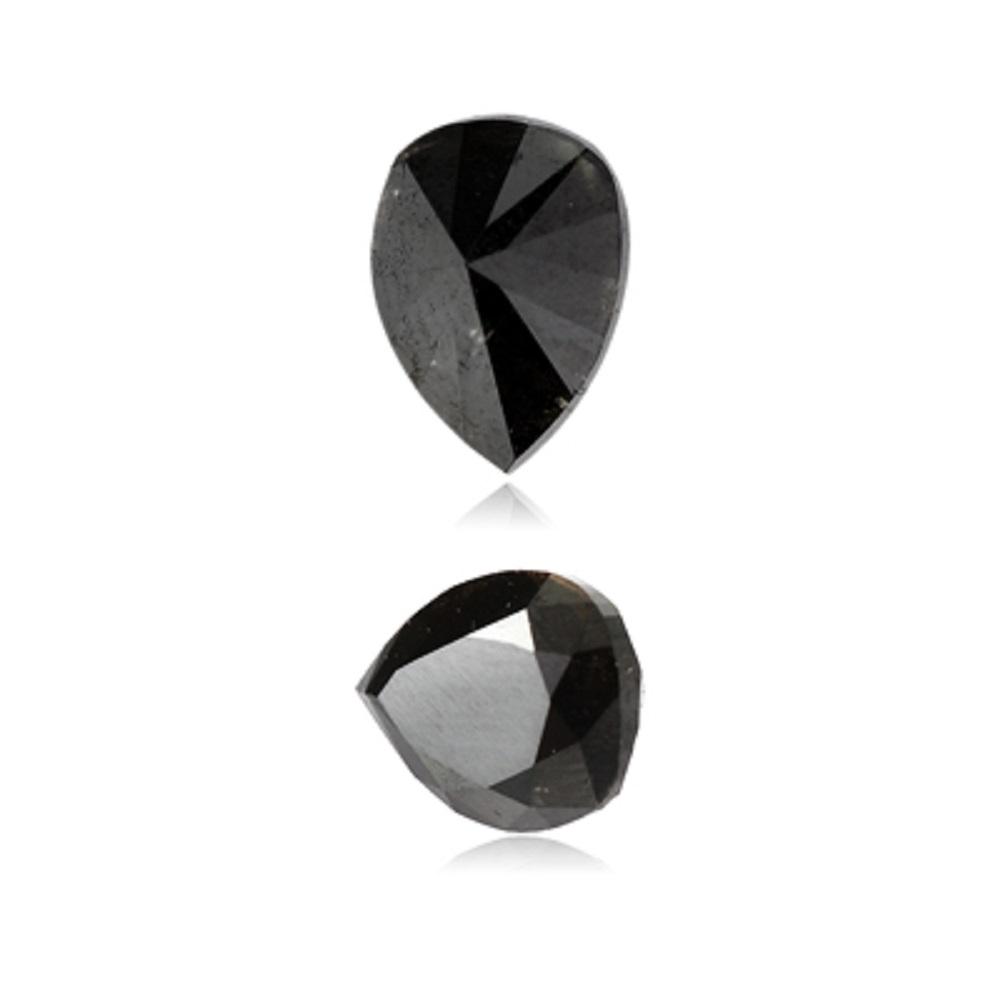 0.62 Cts Natural Fancy Black Diamond AAA Quality Pear Cut