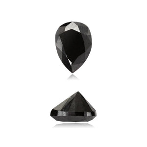 0.62 Cts Natural Fancy Black Diamond AAA Quality Pear Cut
