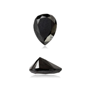 0.51 Cts Natural Fancy Black Diamond AAA Quality Pear Cut