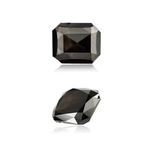 0.83 Cts Natural Fancy Black Diamond AAA Quality Rectangular Cut