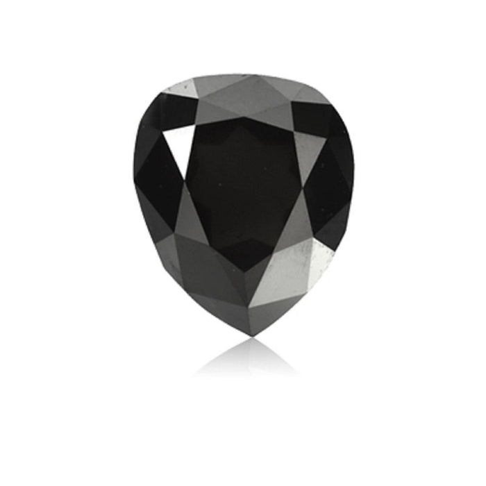 0.57 Cts Natural Fancy Black Diamond AAA Quality Pear Cut