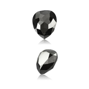 0.57 Cts Natural Fancy Black Diamond AAA Quality Pear Cut