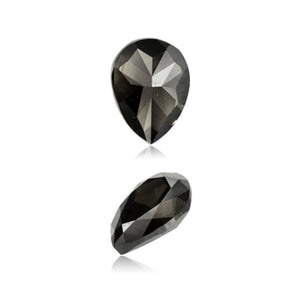 0.87 Cts Natural Fancy Black Diamond AAA Quality Pear Cut